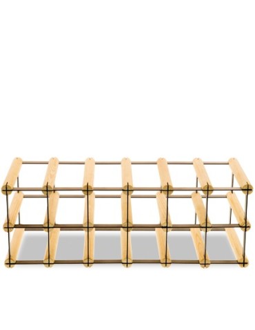 Regały - Stojak na 12 Butelek Szklanych/ PET — RW-8/ 6x2 — Surowy - product 4