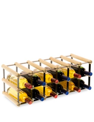 Regały - Stojak na 12 Butelek Szklanych/ PET — RW-8/ 6x2 — Surowy - product 5