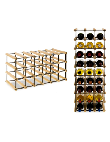 Stojak na 18 Butelek Szklanych/ PET — RW-8/ 6x3 — Surowy