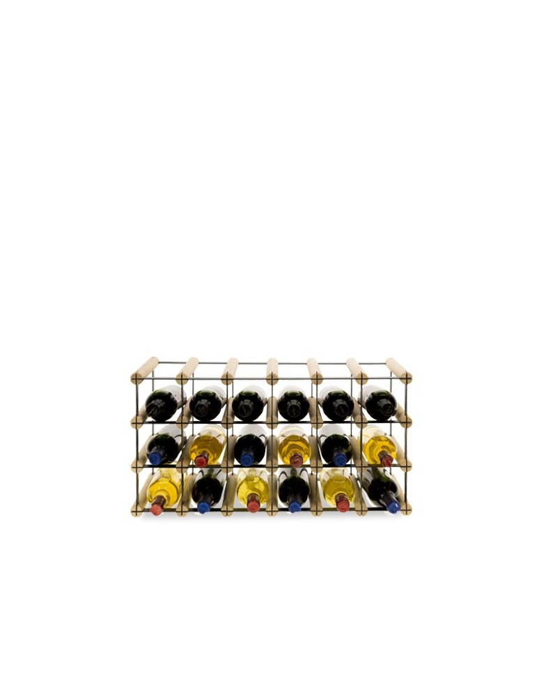 Regały - Stojak na 18 Butelek Szklanych/ PET — RW-8/ 6x3 — Surowy - product b2b.wamar.biz 3