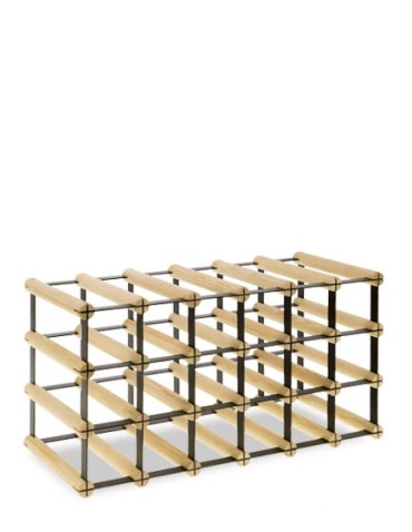 Regały - Stojak na 18 Butelek Szklanych/ PET — RW-8/ 6x3 — Surowy - product 6