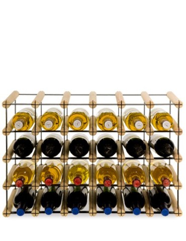 Regały - Stojak na 24 Butelek Szklanych/ PET — RW-8/ 6x4 — Surowy - product 3