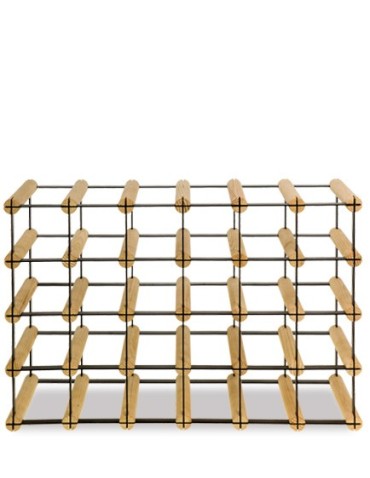 Regały - Stojak na 24 Butelek Szklanych/ PET — RW-8/ 6x4 — Surowy - product 4