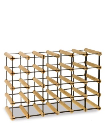 Regały - Stojak na 24 Butelek Szklanych/ PET — RW-8/ 6x4 — Surowy - product 6