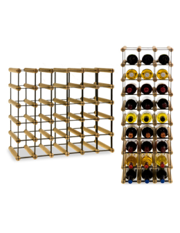 Stojak na 30 Butelek Szklanych/ PET — RW-8/ 6x5 — Surowy