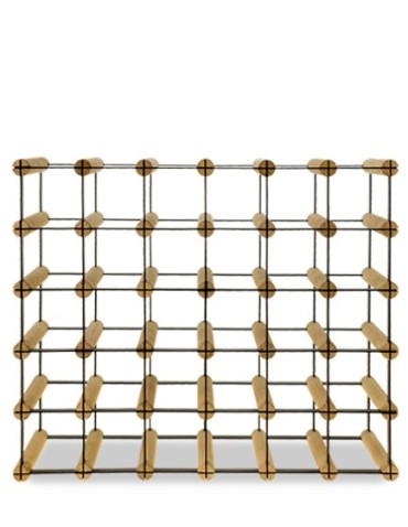 Regały - Stojak na 30 Butelek Szklanych/ PET — RW-8/ 6x5 — Surowy - product 4