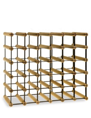 Regały - Stojak na 30 Butelek Szklanych/ PET — RW-8/ 6x5 — Surowy - product 5