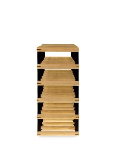 Regały - Stojak na 30 Butelek Szklanych/ PET — RW-8/ 6x5 — Surowy - product 6