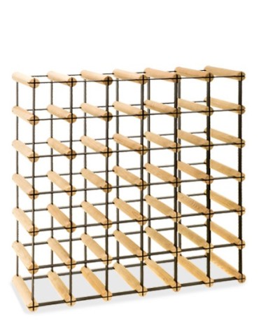 Regały - Stojak na 36 Butelek Szklanych/ PET — RW-8/ 6x6 — Surowy - product 2