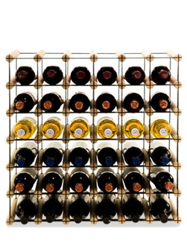 Regały - Stojak na 36 Butelek Szklanych/ PET — RW-8/ 6x6 — Surowy - product 5