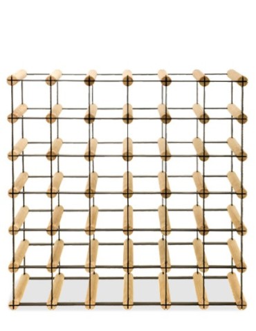 Regały - Stojak na 36 Butelek Szklanych/ PET — RW-8/ 6x6 — Surowy - product 6