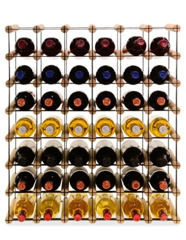 Regały - Stojak na 42 Butelki Szklane/ PET — RW-8/ 6x7 — Surowy - product 3