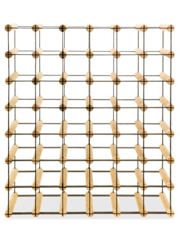 Regały - Stojak na 42 Butelki Szklane/ PET — RW-8/ 6x7 — Surowy - product 4