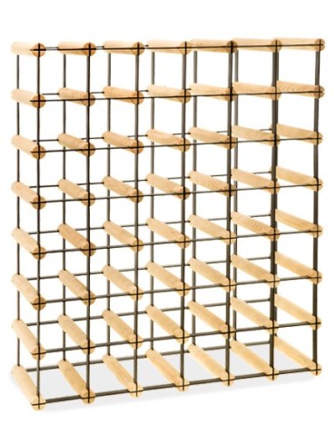 Regały - Stojak na 42 Butelki Szklane/ PET — RW-8/ 6x7 — Surowy - product 7