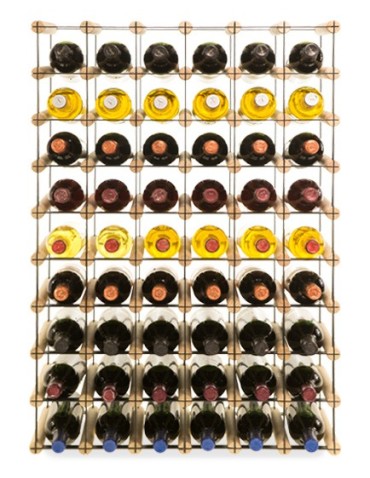 Regały - Stojak na 54 Butelki Szklane/ PET — RW-8/ 6x9 — Surowy - product 3