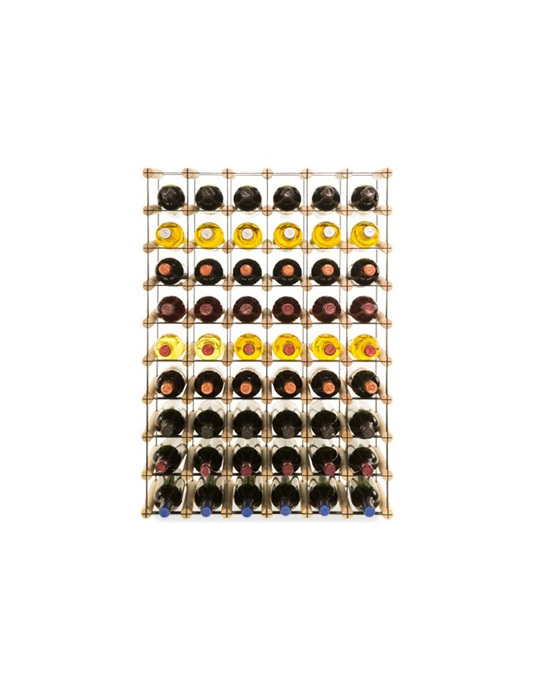 Regały - Stojak na 54 Butelki Szklane/ PET — RW-8/ 6x9 — Surowy - product b2b.wamar.biz 3