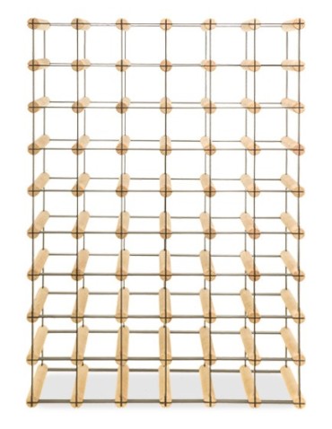 Regały - Stojak na 54 Butelki Szklane/ PET — RW-8/ 6x9 — Surowy - product 4