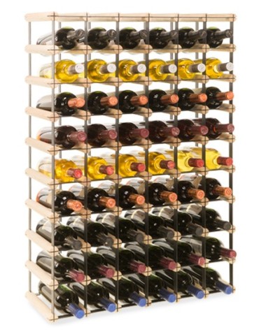 Regały - Stojak na 54 Butelki Szklane/ PET — RW-8/ 6x9 — Surowy - product 5