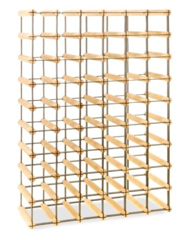 Regały - Stojak na 54 Butelki Szklane/ PET — RW-8/ 6x9 — Surowy - product 6