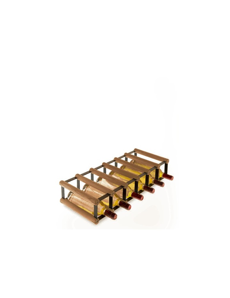 Regały - Stojak na 6 Butelek Szklanych/ PET — RW-8/ 6x1 — Brązowy - product b2b.wamar.biz 4