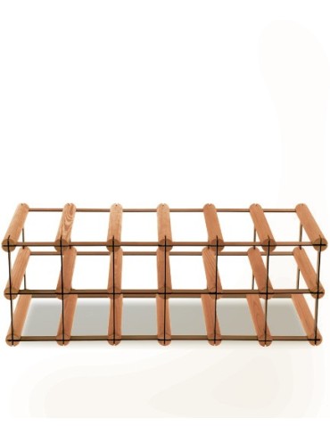 Regały - Stojak na 12 Butelek Szklanych/ PET — RW-8/ 6x2 — Brązowy - product 4