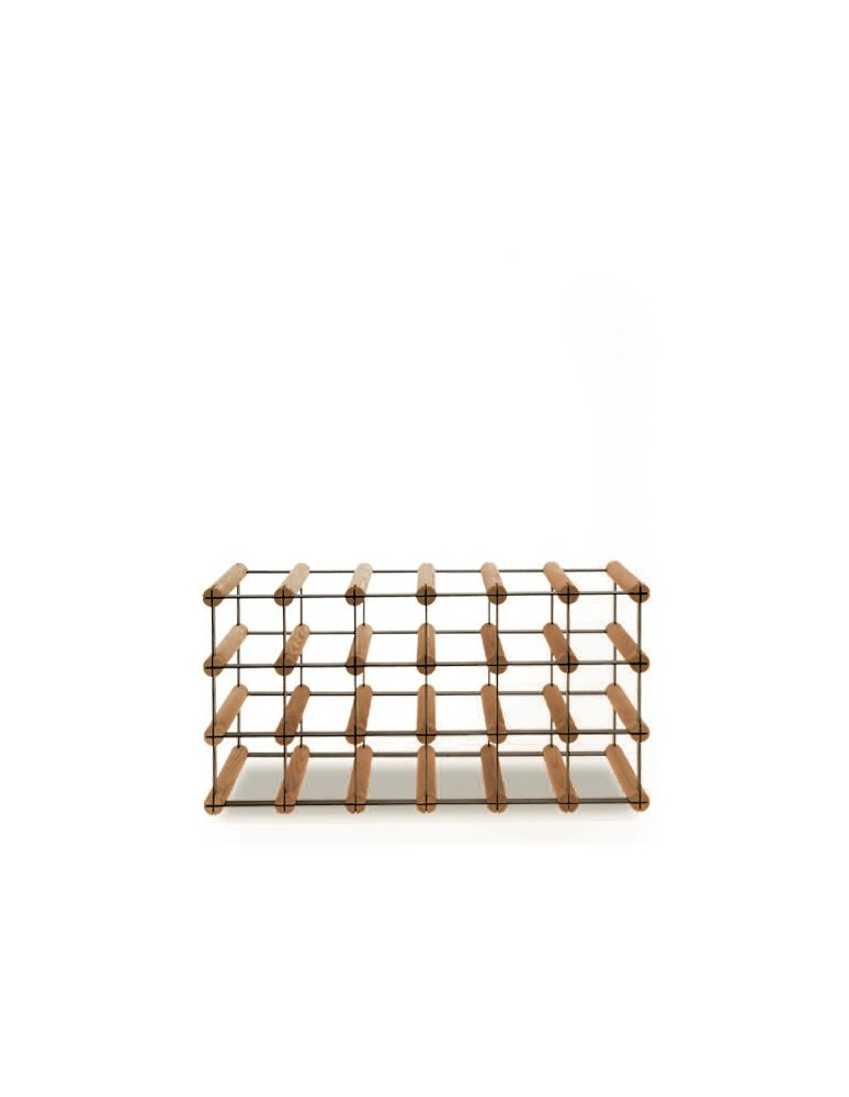 Regały - Stojak na 18 Butelek Szklanych/ PET — RW-8/ 6x3 — Brązowy - product b2b.wamar.biz 4