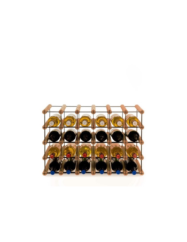 Regały - Stojak na 24 Butelek Szklanych/ PET — RW-8/ 6x4 — Brązowy - product b2b.wamar.biz 6