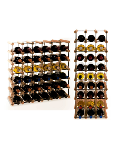 Stojak na 36 Butelek Szklanych/ PET — RW-8/ 6x6 — Brązowy