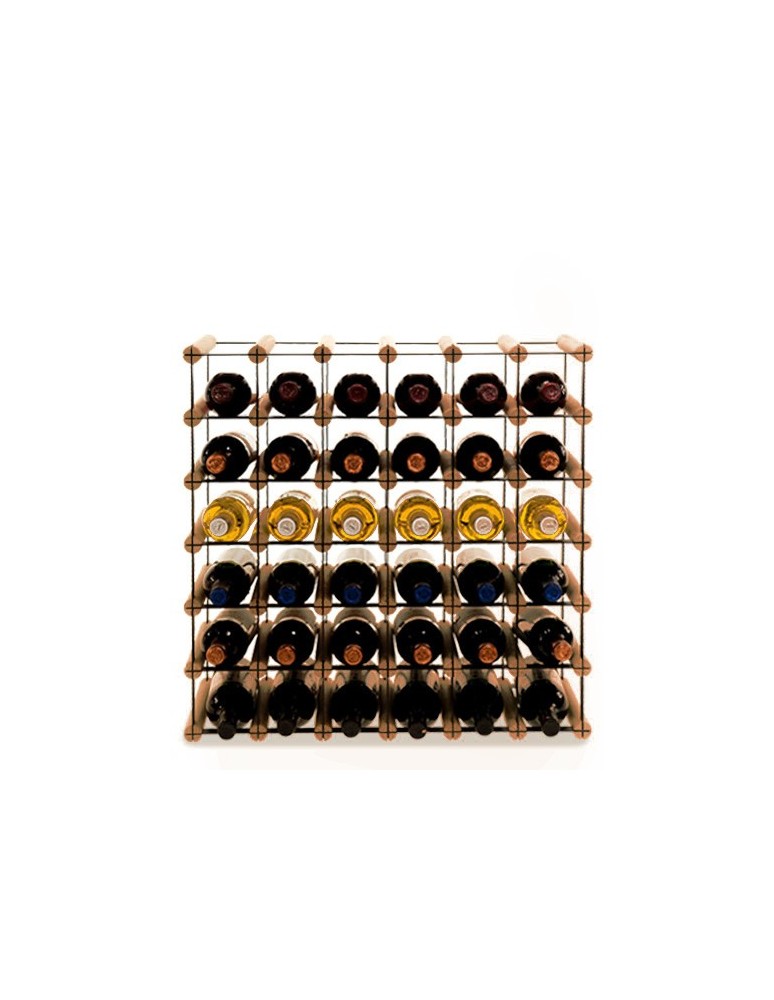 Regały - Stojak na 36 Butelek Szklanych/ PET — RW-8/ 6x6 — Brązowy - product b2b.wamar.biz 6