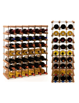 Stojak na 42 Butelki Szklane/ PET — RW-8/ 6x7 — Brązowy