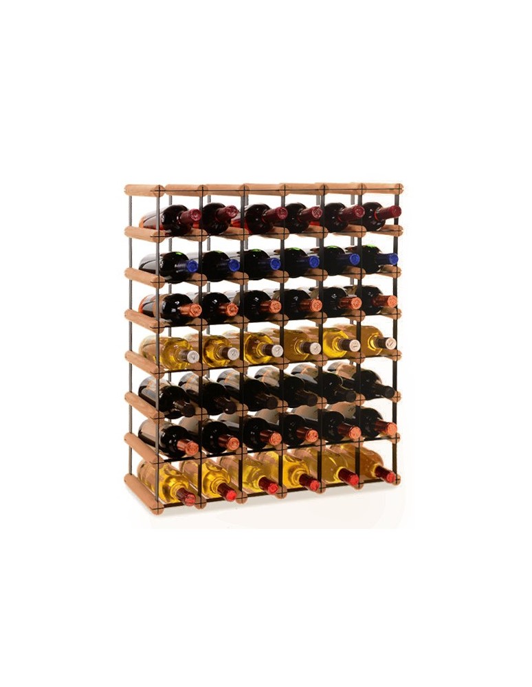 Regały - Stojak na 42 Butelki Szklane/ PET — RW-8/ 6x7 — Brązowy - produkt b2b.wamar.biz 4