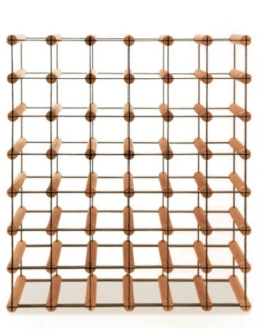 Regały - Stojak na 42 Butelki Szklane/ PET — RW-8/ 6x7 — Brązowy - produkt 7