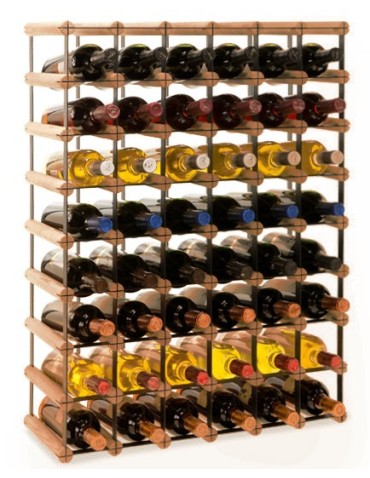 Regały - Stojak na 48 Butelek Szklanych/ PET — RW-8/ 6x8 — Brązowy - product 4