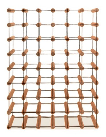 Regały - Stojak na 48 Butelek Szklanych/ PET — RW-8/ 6x8 — Brązowy - product 5