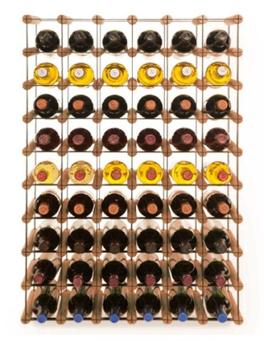 Stojak na 54 Butelki Szklane/ PET — RW-8/ 6x9 — Brązowy - product 2