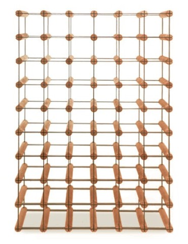 Regały - Stojak na 54 Butelki Szklane/ PET — RW-8/ 6x9 — Brązowy - product 3