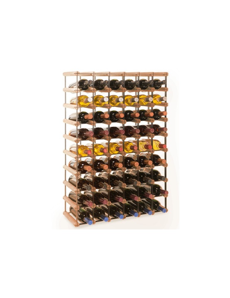 Regały - Stojak na 54 Butelki Szklane/ PET — RW-8/ 6x9 — Brązowy - product b2b.wamar.biz 4