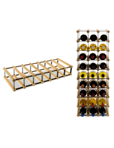 Stojak na 7 Butelek Szklanych/ PET — RW-8/ 7x1 — Surowy