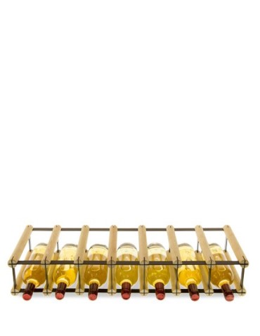 Regały - Stojak na 7 Butelek Szklanych/ PET — RW-8/ 7x1 — Surowy - product 4