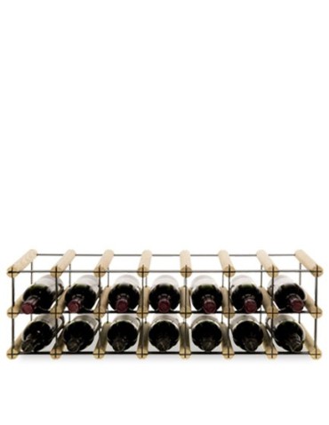 Regały - Stojak na 14 Butelek Szklanych/ PET — RW-8/ 7x2 — Surowy - product 4