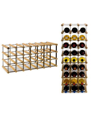 Stojak na 21 Butelek Szklanych/ PET — RW-8/ 7x3 — Surowy