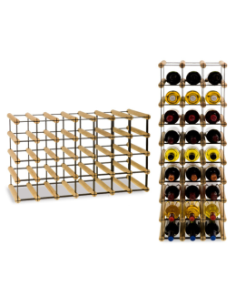 Stojak na 28 Butelek Szklanych/ PET — RW-8/ 7x4 — Surowy