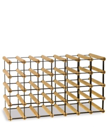 Regały - Stojak na 28 Butelek Szklanych/ PET — RW-8/ 7x4 — Surowy - product 6