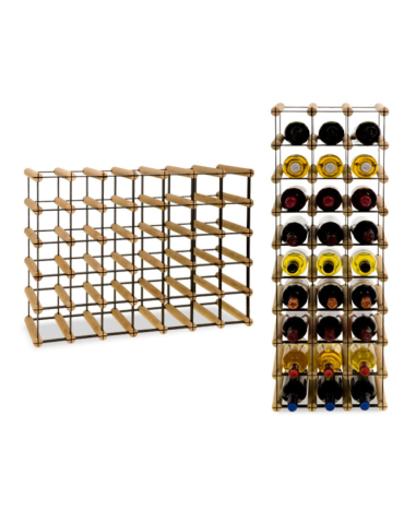 Stojak na 35 Butelek Szklanych/ PET — RW-8/ 7x5 — Surowy