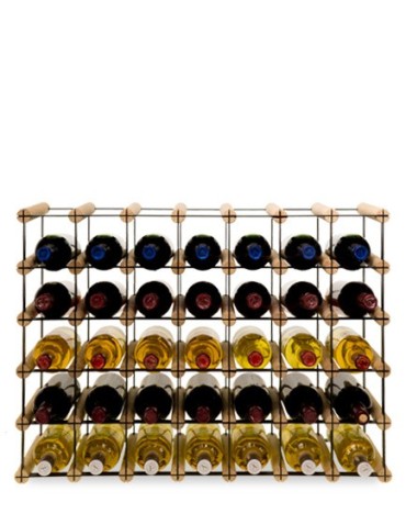 Regały - Stojak na 35 Butelek Szklanych/ PET — RW-8/ 7x5 — Surowy - product 3