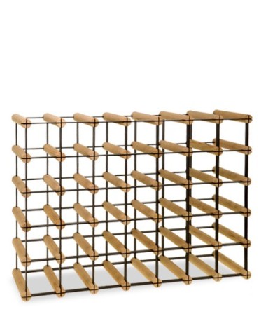 Regały - Stojak na 35 Butelek Szklanych/ PET — RW-8/ 7x5 — Surowy - product 6