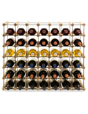 Regały - Stojak na 42 Butelki Szklane/ PET — RW-8/ 7x6 — Surowy - product 3