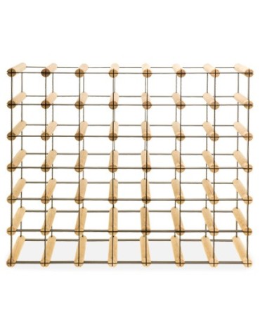 Regały - Stojak na 42 Butelki Szklane/ PET — RW-8/ 7x6 — Surowy - product 4