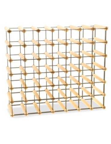 Regały - Stojak na 42 Butelki Szklane/ PET — RW-8/ 7x6 — Surowy - product 6