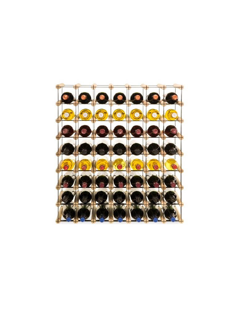 Regały - Stojak na 56 Butelek Szklanych/ PET — RW-8/ 7x8 — Surowy - product b2b.wamar.biz 3